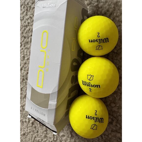 Wilson Staff DUO Soft 2023 Golf Balls - 3 Yellow NEW NIB - Picture 1 of 5